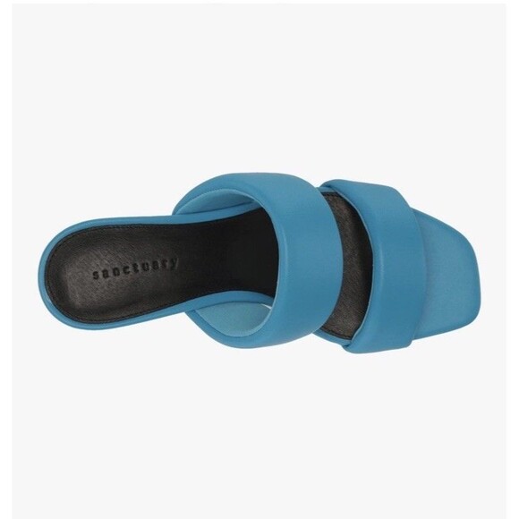 Sanctuary Women's Likely Square Toe Slip On Leather Sandal Size 8.5 M BLUE WIRE - Picture 11 of 16